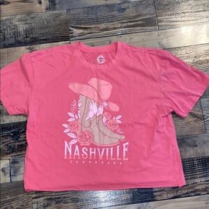 Pacsun Social Culture Nashville pink cotton crop top size Large